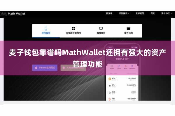 麦子钱包靠谱吗MathWallet还拥有强大的资产管理功能